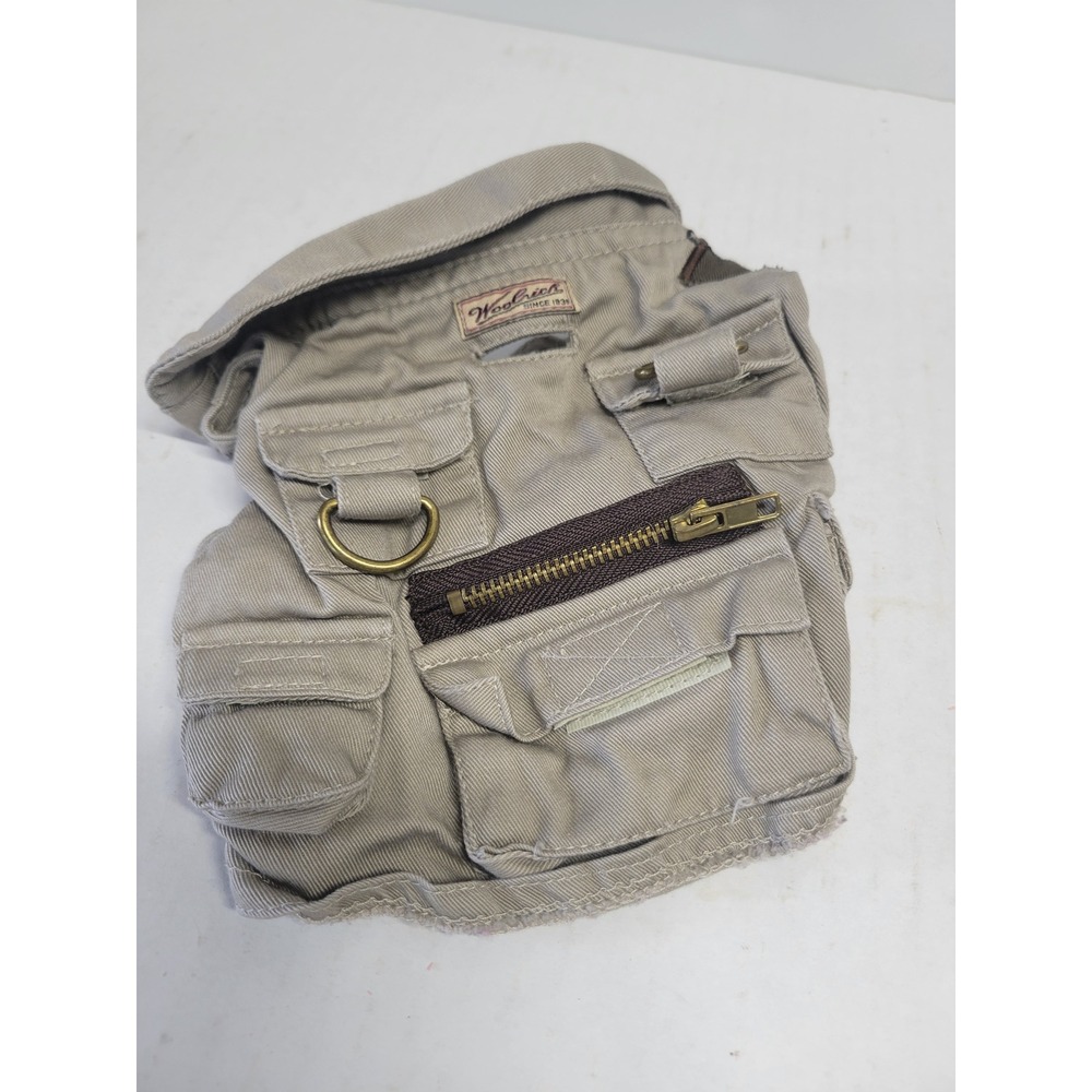 Woolrich Dog Fishing Vest Khaki Tan Multi Pocket Utility Pet Harness Small